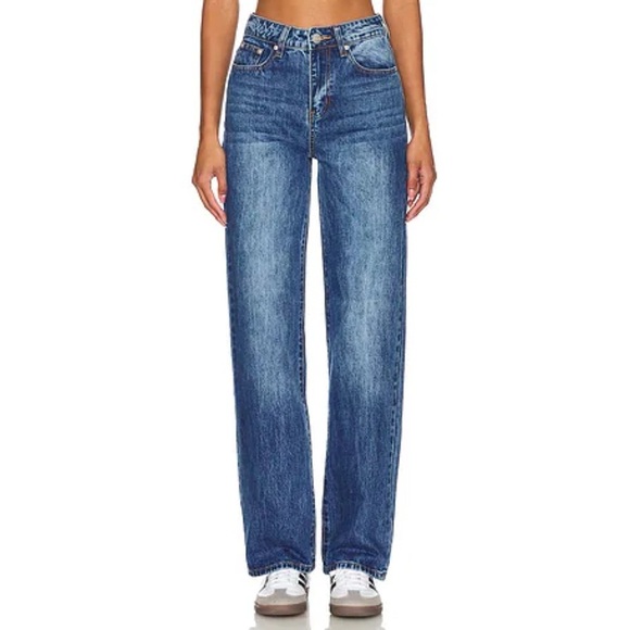 NWT Free People Relaxed Straight Slouch Jeans Denim Dark Wash Blue 26 - Picture 12 of 15